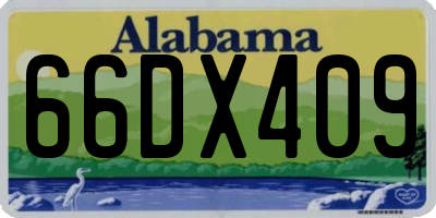 AL license plate 66DX409