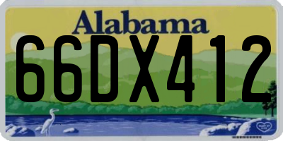 AL license plate 66DX412