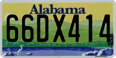 AL license plate 66DX414
