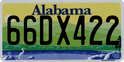 AL license plate 66DX422
