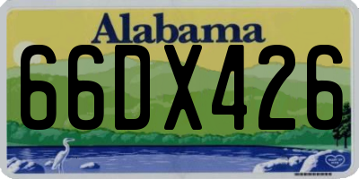 AL license plate 66DX426