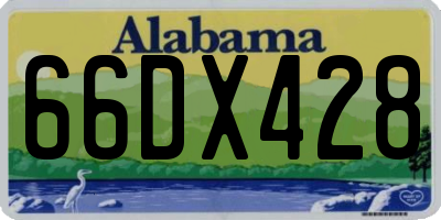 AL license plate 66DX428