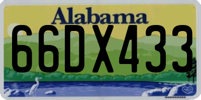 AL license plate 66DX433