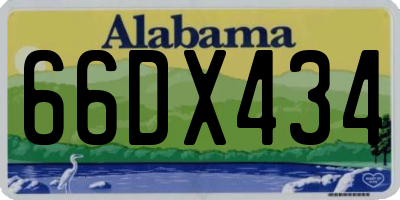 AL license plate 66DX434