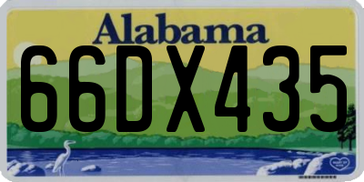 AL license plate 66DX435