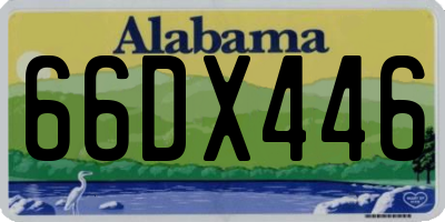 AL license plate 66DX446