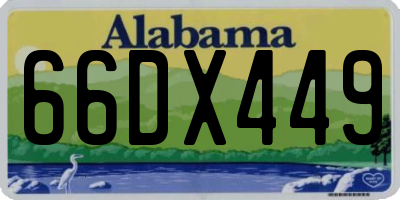 AL license plate 66DX449