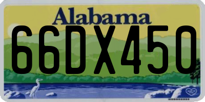 AL license plate 66DX450