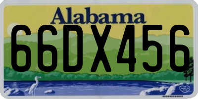 AL license plate 66DX456