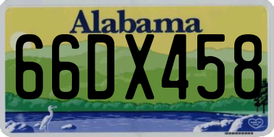 AL license plate 66DX458