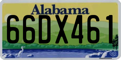 AL license plate 66DX461