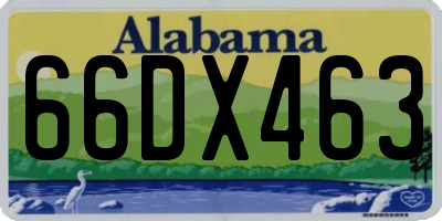 AL license plate 66DX463
