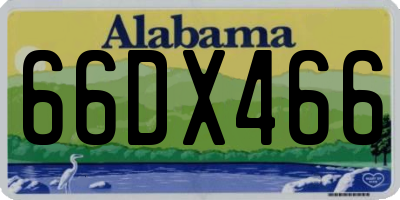 AL license plate 66DX466