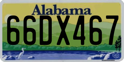 AL license plate 66DX467