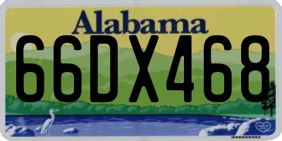 AL license plate 66DX468
