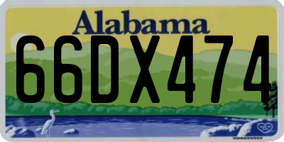 AL license plate 66DX474