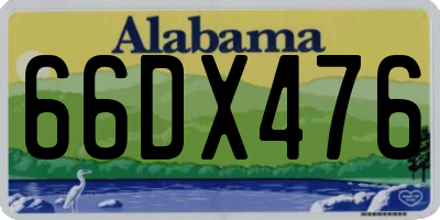 AL license plate 66DX476