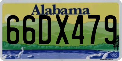 AL license plate 66DX479
