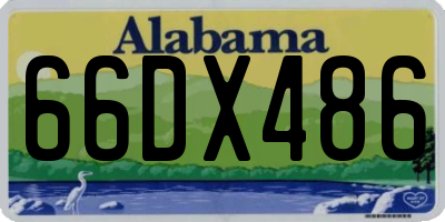 AL license plate 66DX486