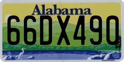 AL license plate 66DX490
