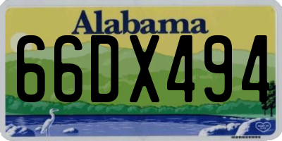 AL license plate 66DX494