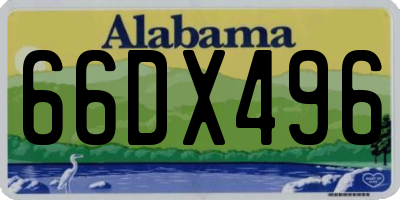 AL license plate 66DX496