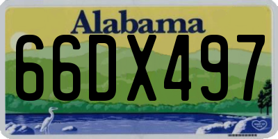 AL license plate 66DX497