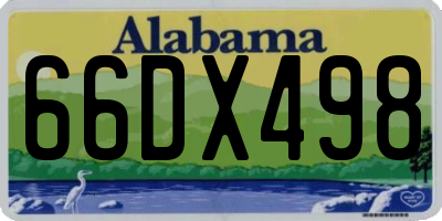 AL license plate 66DX498