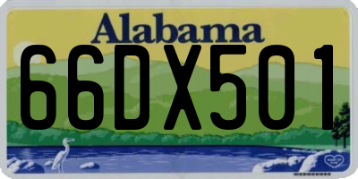 AL license plate 66DX501