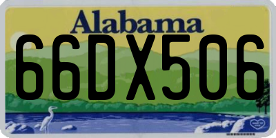 AL license plate 66DX506