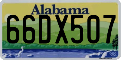 AL license plate 66DX507