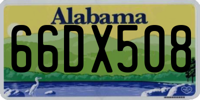AL license plate 66DX508