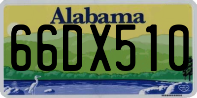 AL license plate 66DX510
