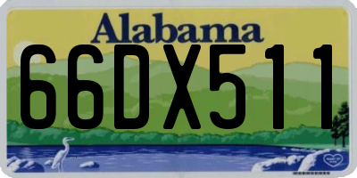 AL license plate 66DX511