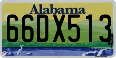 AL license plate 66DX513