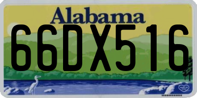 AL license plate 66DX516