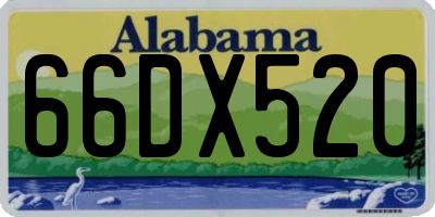 AL license plate 66DX520