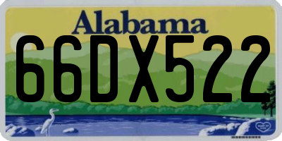 AL license plate 66DX522
