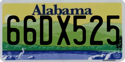 AL license plate 66DX525