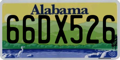 AL license plate 66DX526