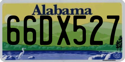 AL license plate 66DX527