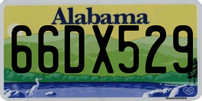 AL license plate 66DX529