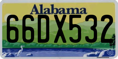 AL license plate 66DX532