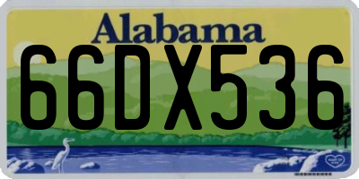 AL license plate 66DX536