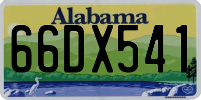 AL license plate 66DX541