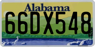 AL license plate 66DX548
