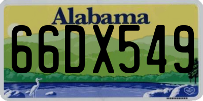 AL license plate 66DX549