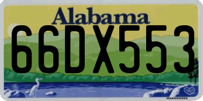 AL license plate 66DX553