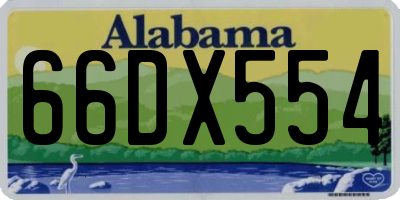 AL license plate 66DX554