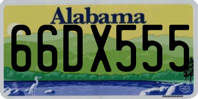 AL license plate 66DX555